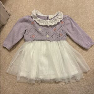 Adorable Purple and White Baby Dress